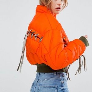 ASOS tie bomber coat